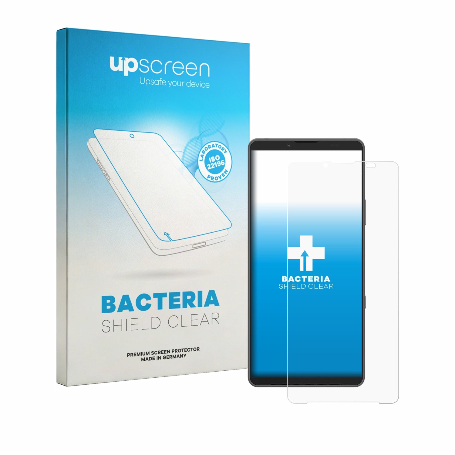 upscreen - Screenprotector voor Sony Xperia 10 VIII - Folie Beschermfolie transparant antibacterieel