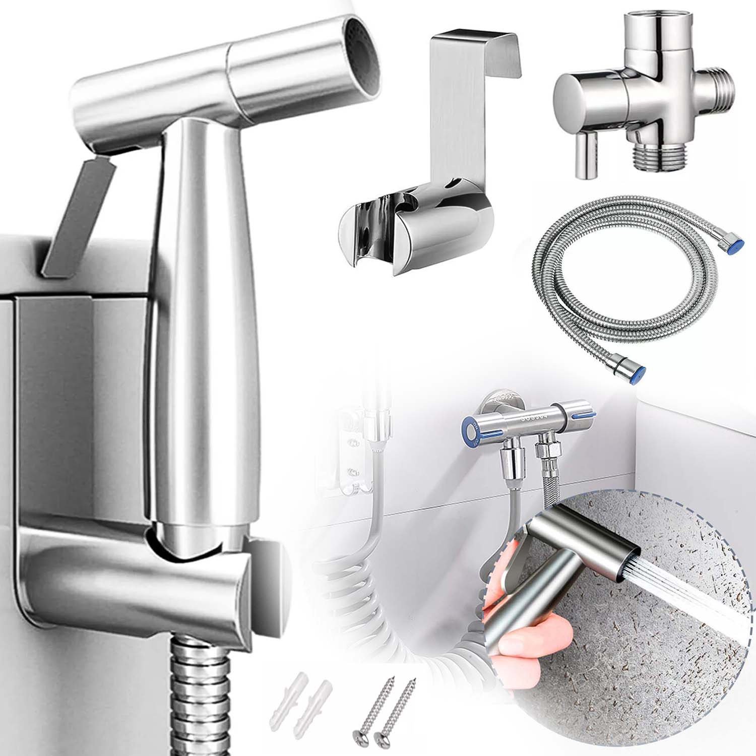 Handdouche Voor Bidet, Multifunctionele Toilet Sproeier, Douchekraanset, Toilet Bidet-Opzetstuk