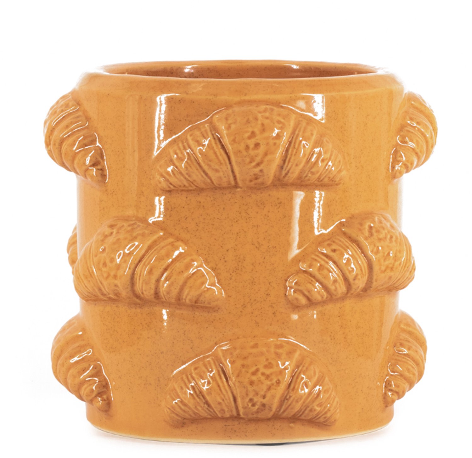 Aardewerk bloempot Croissants L