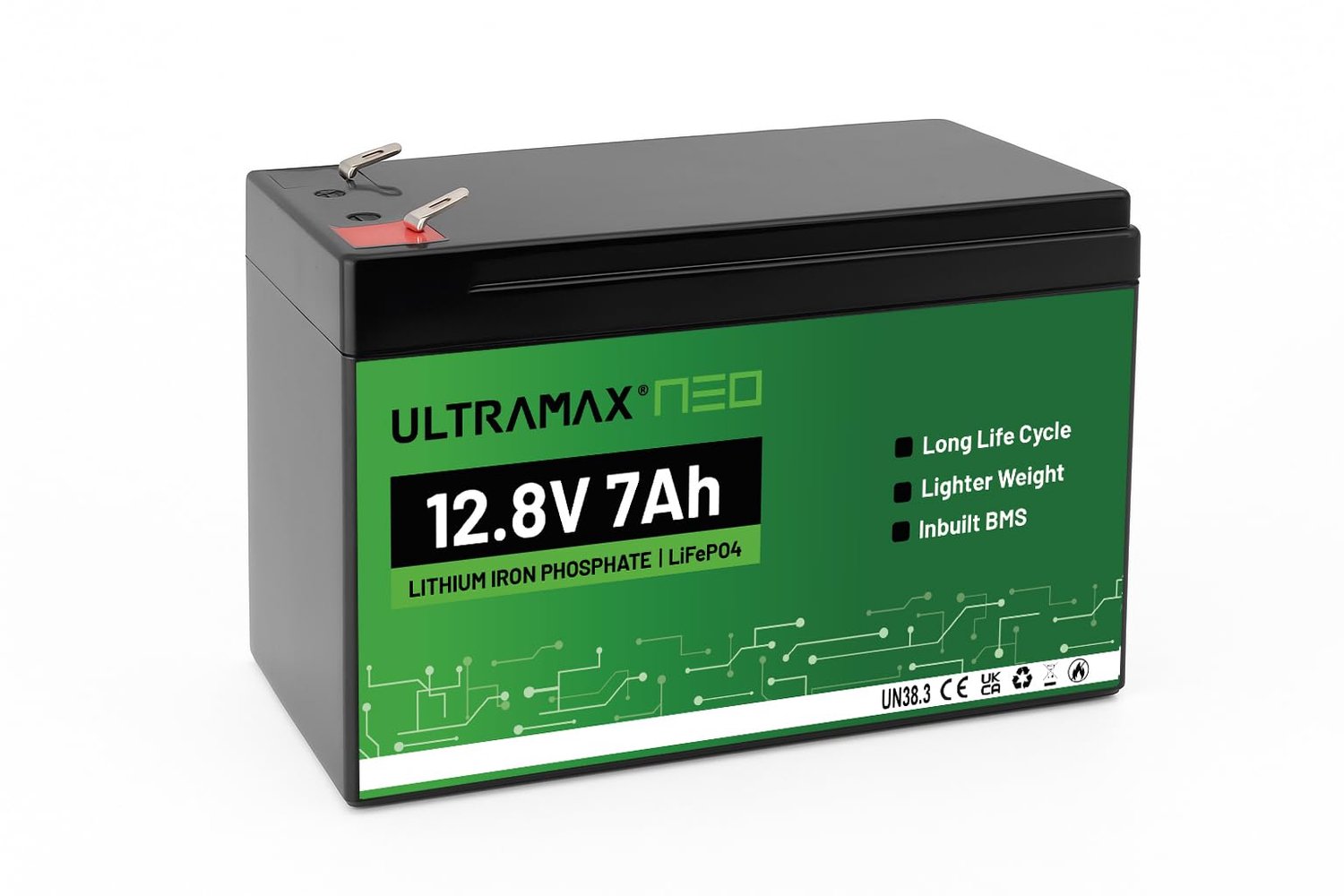 Lithium Accu 12V 7Ah - Li-Ion Oplaadbare Batterij - Compact Lichtgewicht - Voor Scooter En Elektrisch Voertuig