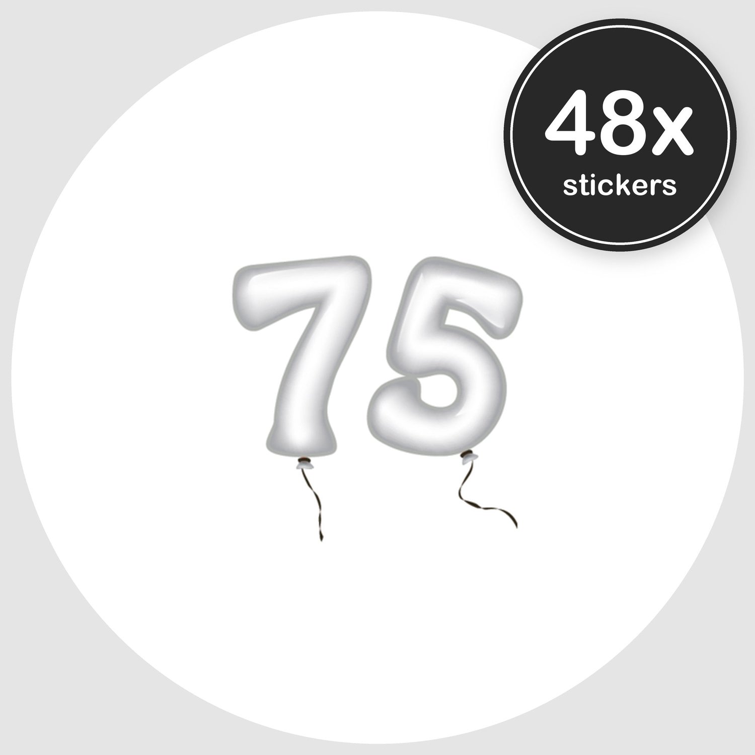 Sluitstickers Verjaardag - 48 stuks - Rond 30 mm - Verjaardag Stickers - Sluitzegel Uitnodiging - Design 060