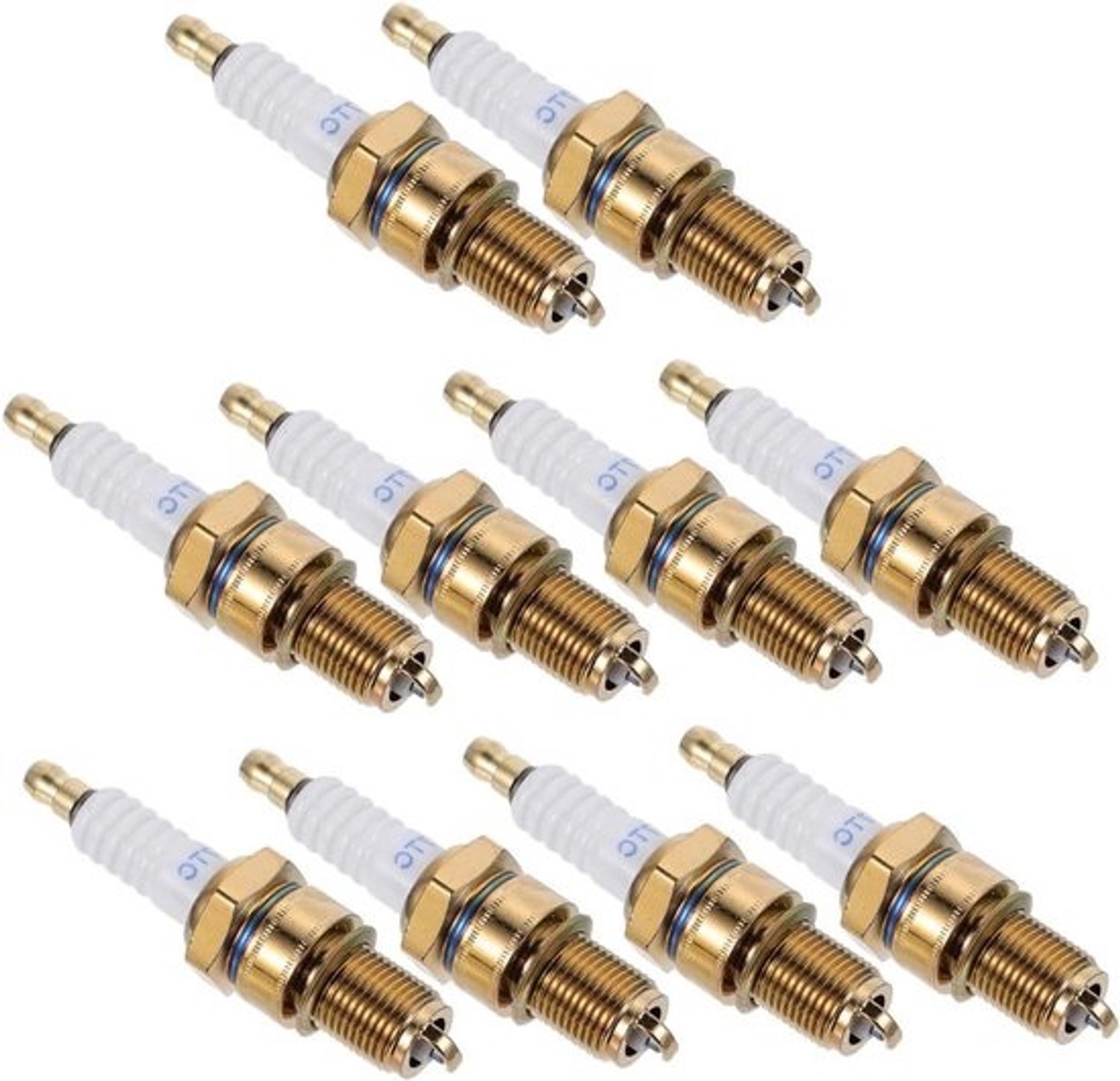 Tuin Bougies - Vonkmondstukken Generator - Motoronderhoud - Sterke constructie - 10 stuks - Geel Nikkel