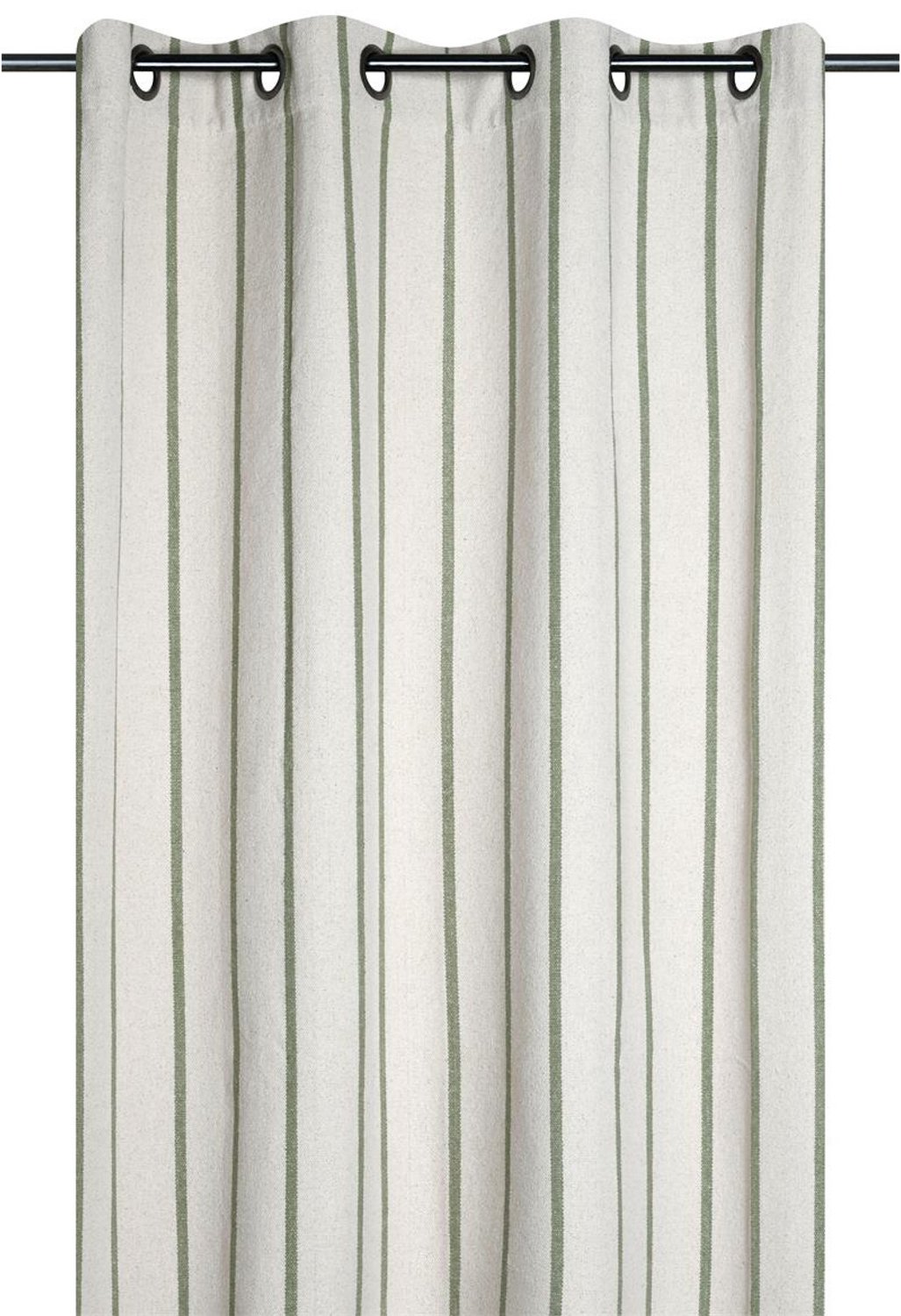 STOF - Katoenen gordijn met strepen TROPE, 135 x 260 cm - groen