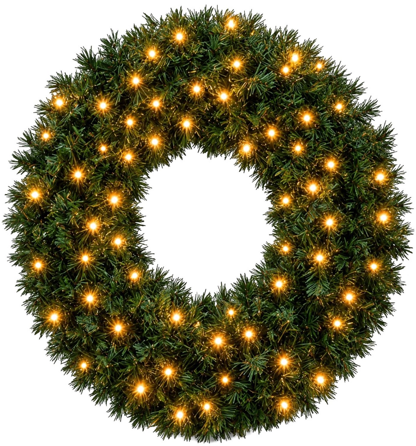 Blynx Kerstkrans met Verlichting Buiten - Ø 75 cm - 80 Klassiek Warm Witte LED Lampjes met Twinkle Effect - IP67 waterdicht - Koppelbaar - Incl. Startkabel