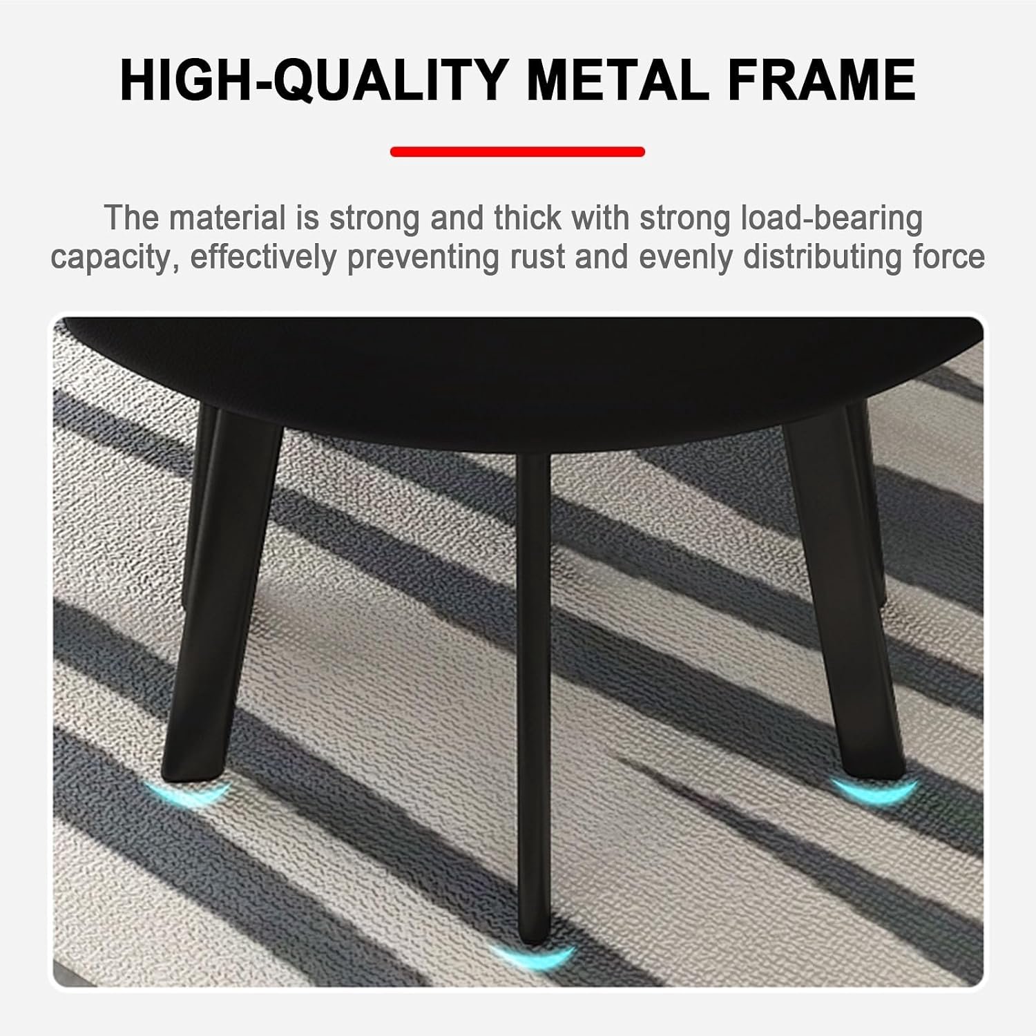 Vierkante Eettafelset met 4 Stoelen 80 x 80 cm – Moderne Compacte Eettafel met Zwart Tafelblad, Stevig Metalen Onderstel, Ergonomische Zitplaatsen en Ruimtebesparend Design voor Keuken, Eetkamer, Woonkamer of Kantoor