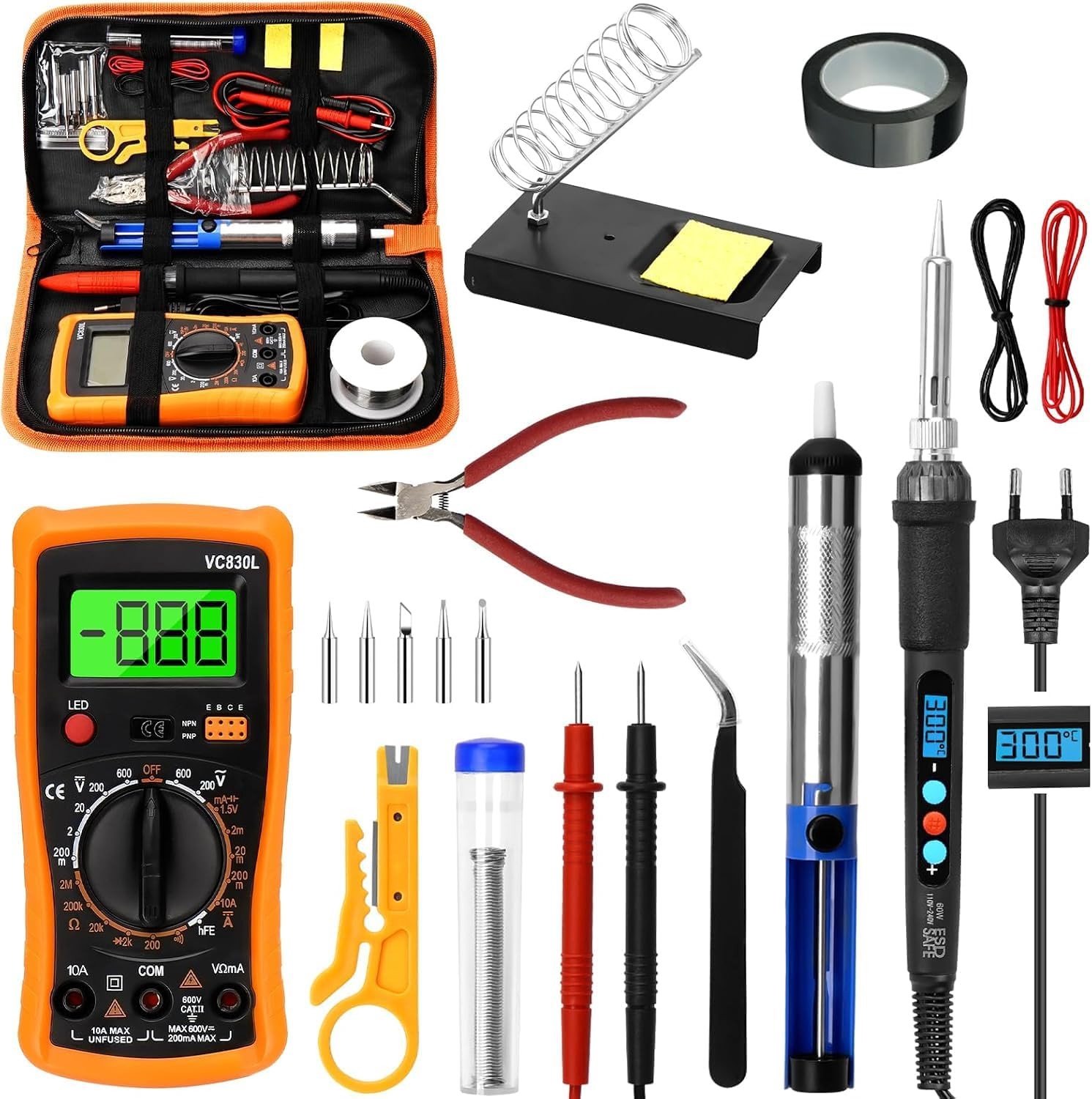Soldeerboutset - Geen Kleur - Geen Maat - Professionele 60 W Soldeerbout met Instelbare Temperatuur - Voor Doe-Het-Zelf Reparaties
