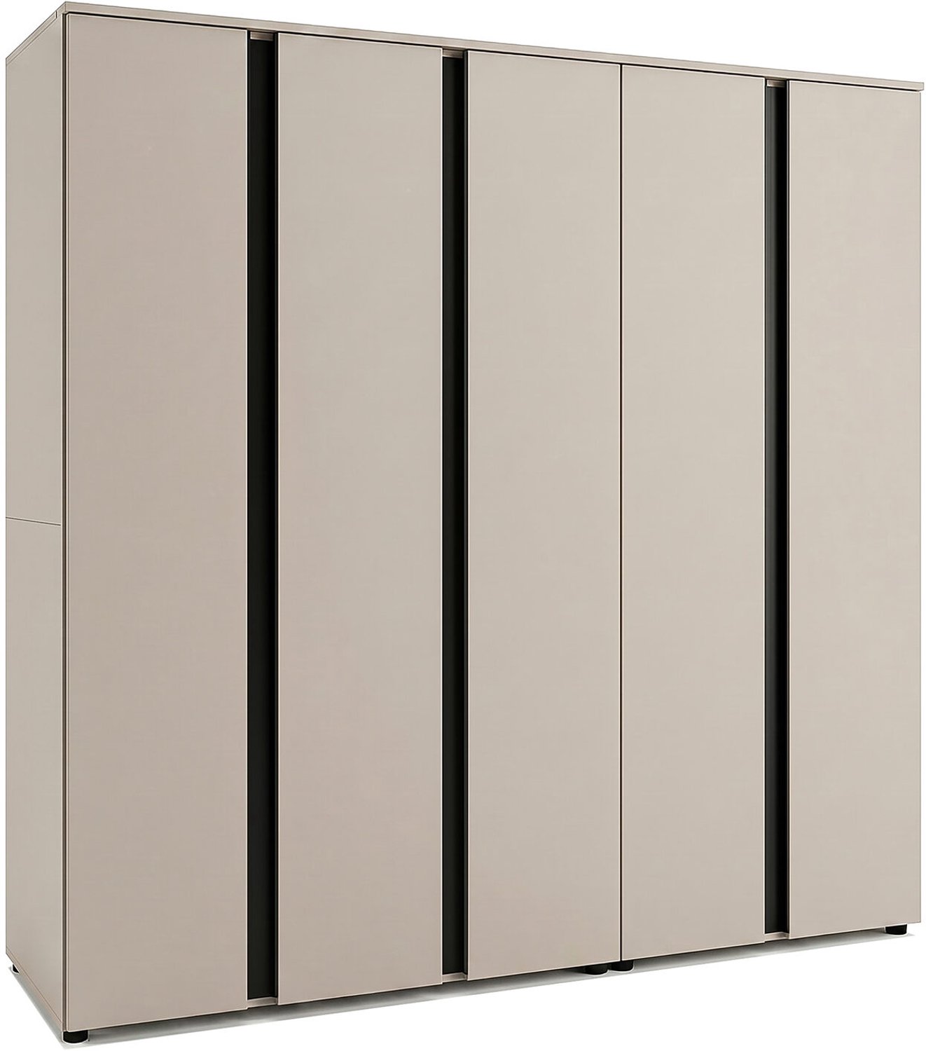 Furnilux Amara kledingkast combinatie 200 cm – 5-deurs set in Kasjmier Kaschmir