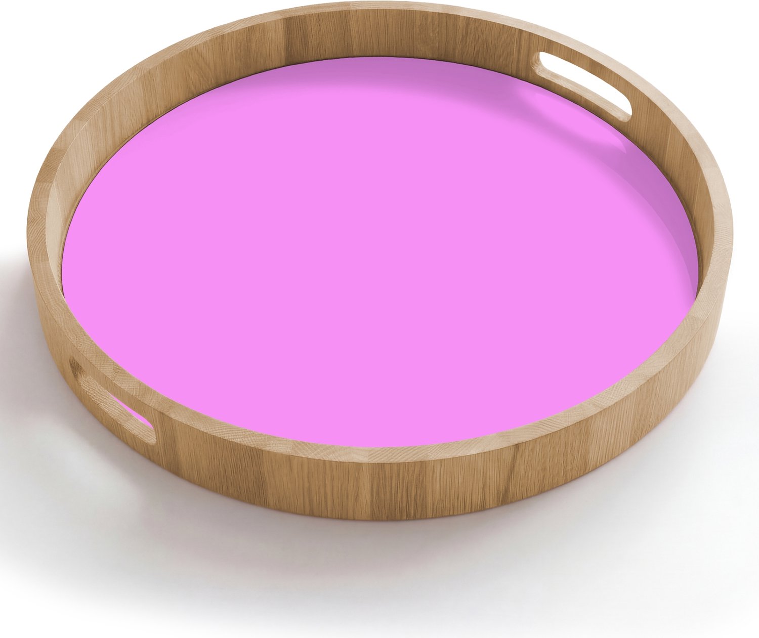 Dienblad rond 50x50 cm - Schootdienblad hout - Soft - Lavender - Roze - Borrelplank rechthoek - Plateau houten dienbladen