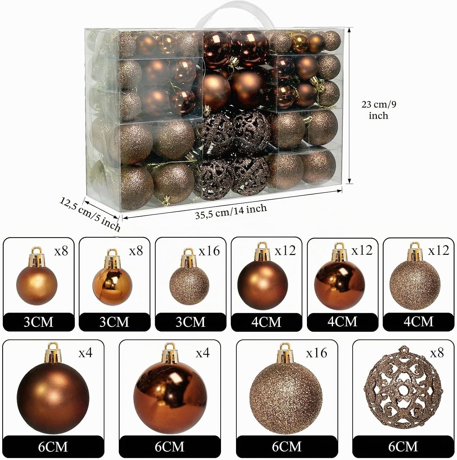 Decoratieve Kerstballen Set van 100 Stuks voor een Feestelijke Kerstboom Versiering – foto 5