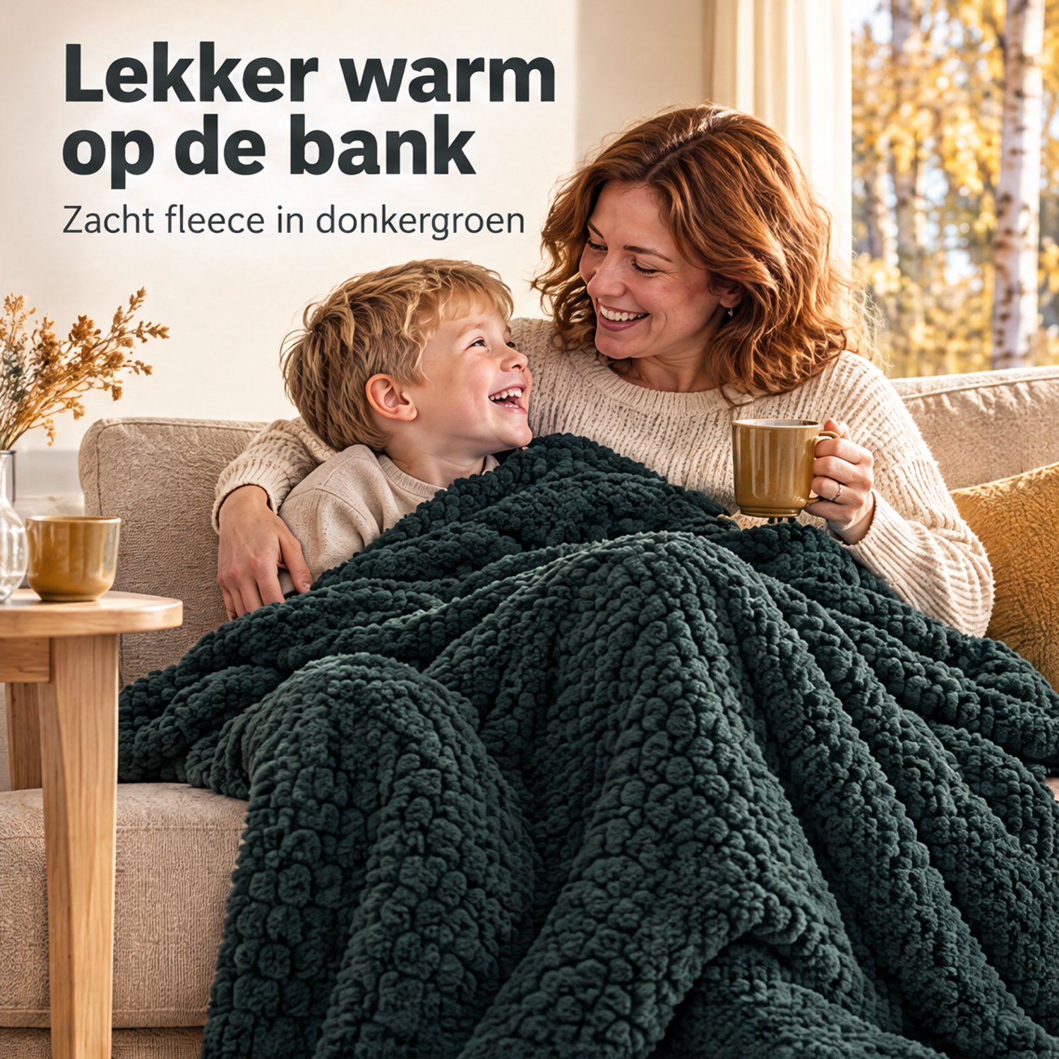 Levano Fleece Deken 130 x 170 cm Groen - Plaid Groen - Dekentje voor op de Bank - Warme Deken voor Rolstoel en Scootmobiel - Knuffeldeken Volwassenen en Kinderen - Fleece Plaid - Winterdeken Bed - Bankdeken Hond - Beddeken
