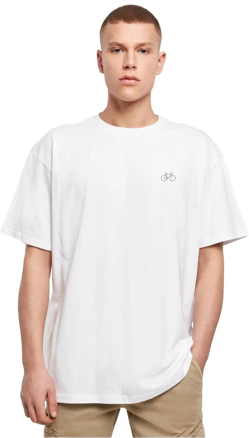 T-shirt Urban Classics Racing Bike White2