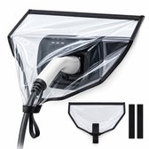 Joiride - Magnetische EV Laadhoes & Laadpoort Regenhoes - Waterdichte Beschermhoes voor Elektrische Auto - Transparant & Universeel - 50x60 cm - Zwart - CHARGESEAL