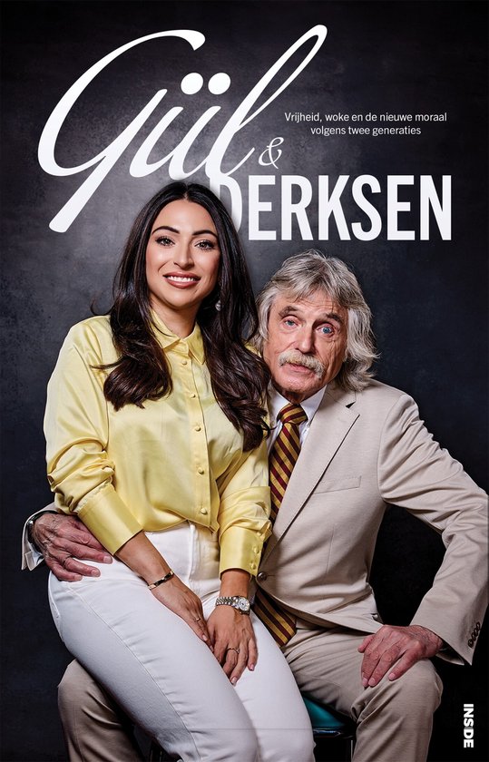 Boekomslag Gül & Derksen: een jonge vrouw in een geel overhemd en een oudere man in een beige pak.