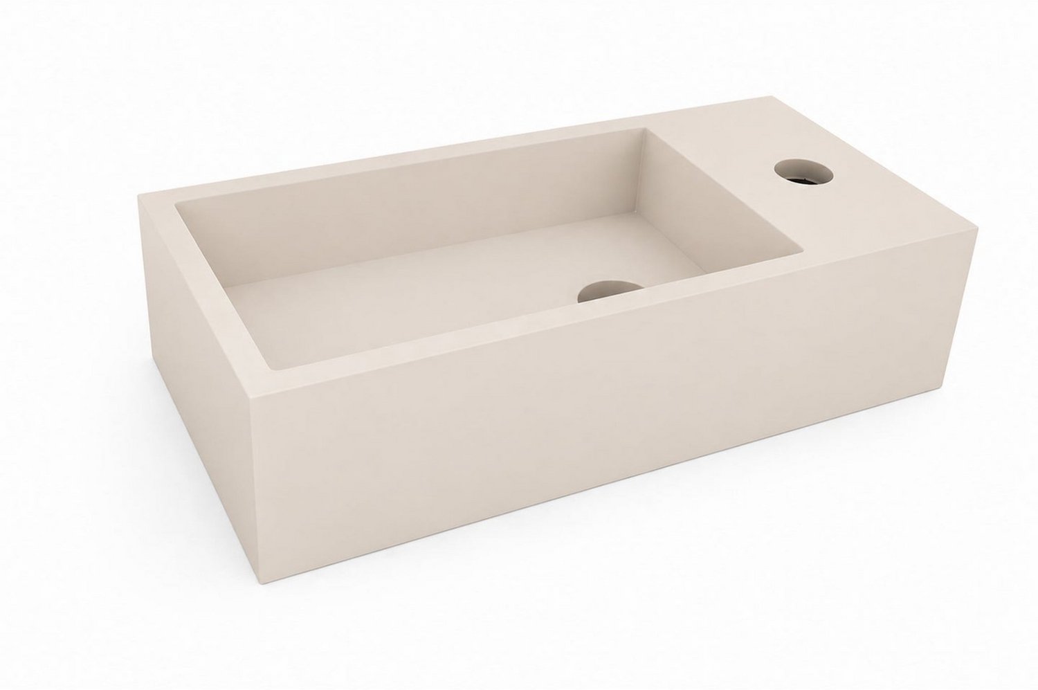 Wiesbaden Lotte Fontein Rechts 40 x 22 x 10 cm Solid Surface - Beige