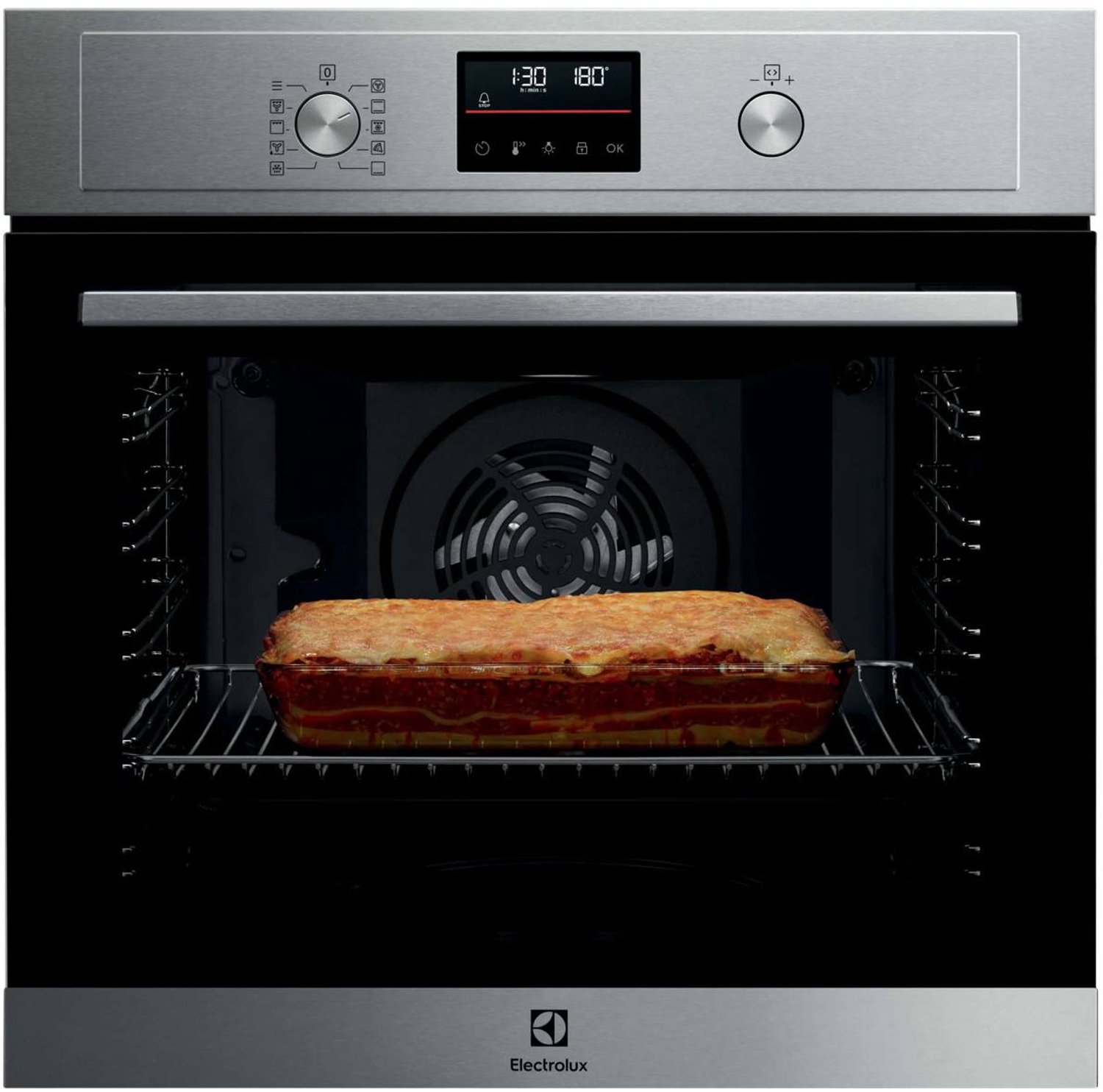 Electrolux EOF4P56X Inbouwoven – 72L – Pyrolyse – Heteluchtoven – SurroundCook – RVS - 60 cm
