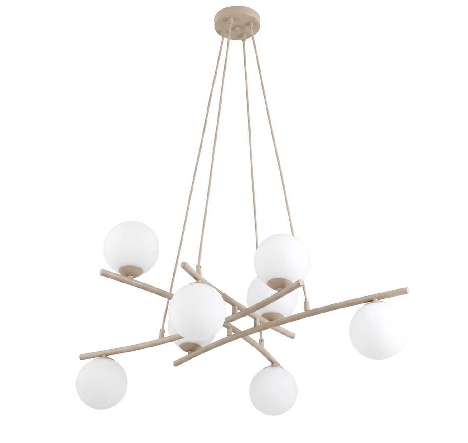 Emibig ESSA 8 MOKKA OPAL - Moderne hanglamp voor sfeervolle verlichting