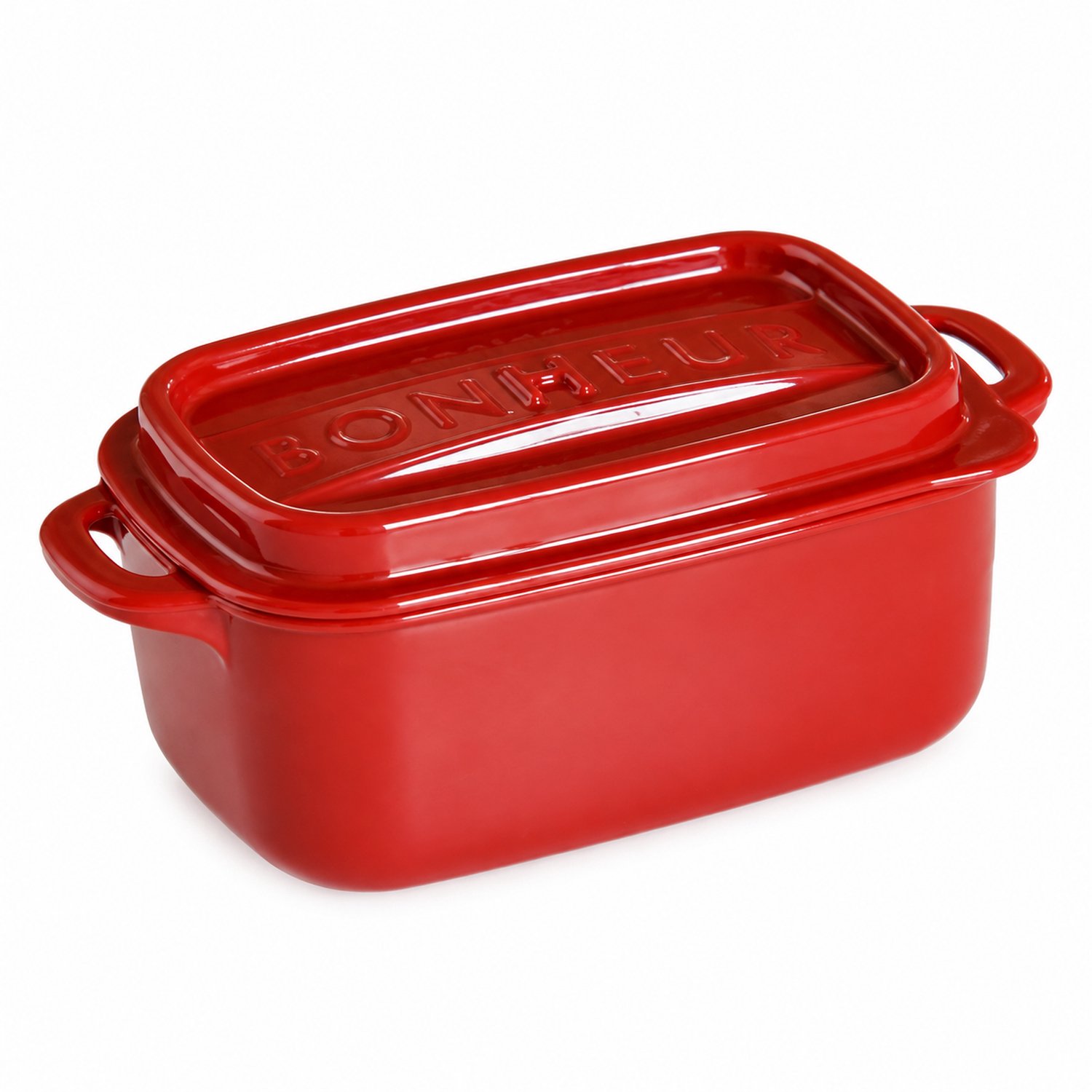 Broodtrommel 440 ml, rood, rechthoekig model met deksel