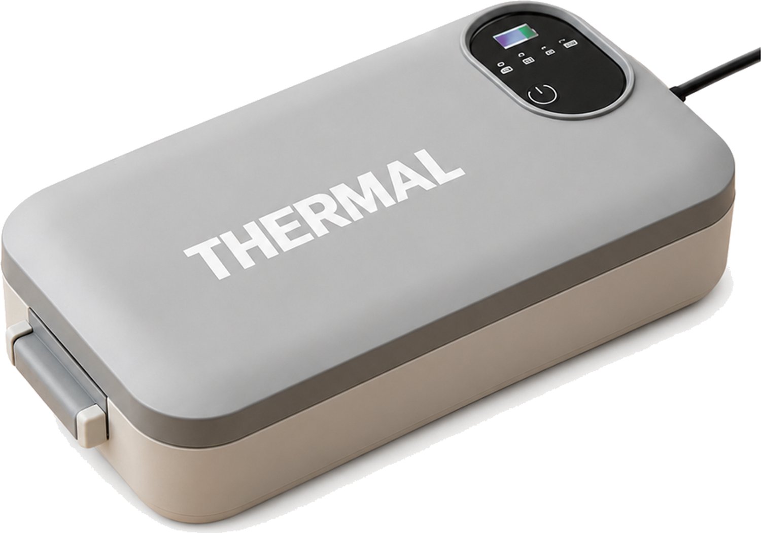 Broodtrommel met elektrische verwarming, stekkeruitvoering, binnenbak van 304 roestvrij staal, grijs, 15 W