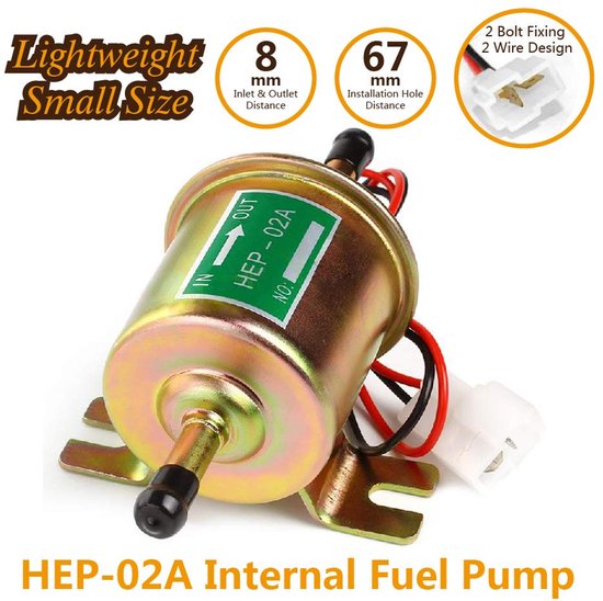 Universele Elektrische Brandstofpomp 12 V 1.2A Gas Diesel Inline 4-7 P.S.I. Lage Druk Benzine Pomp Koper Model — afbeelding 4