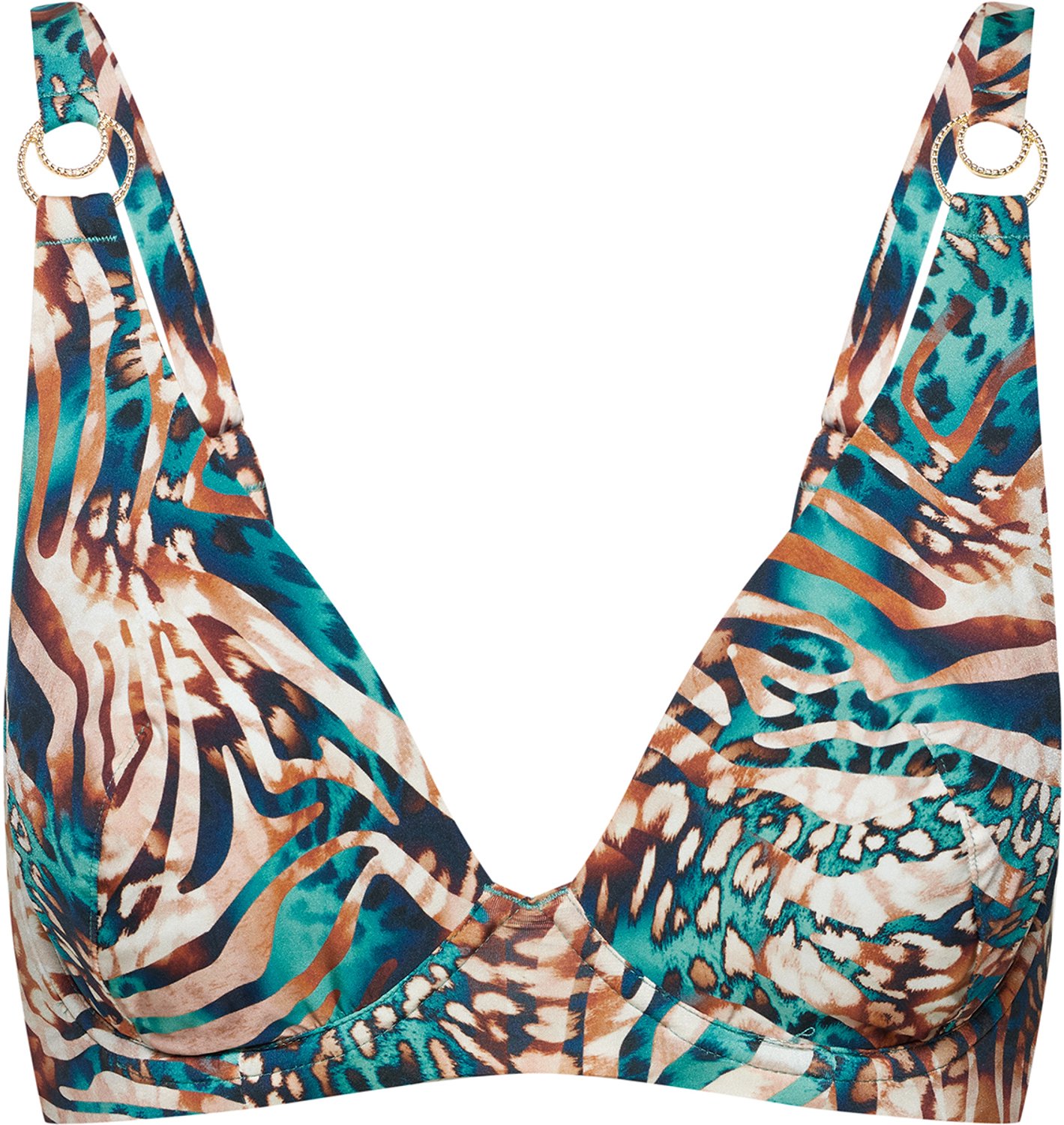 ESOTIQ Deliciosa - Bikinitopje - Zachte cups Turquoise;Bruin