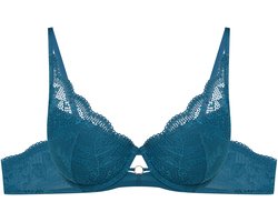 Esotiq Tarot - Push-upbeha - Turquoise - Kanten details - Gewatteerde cups