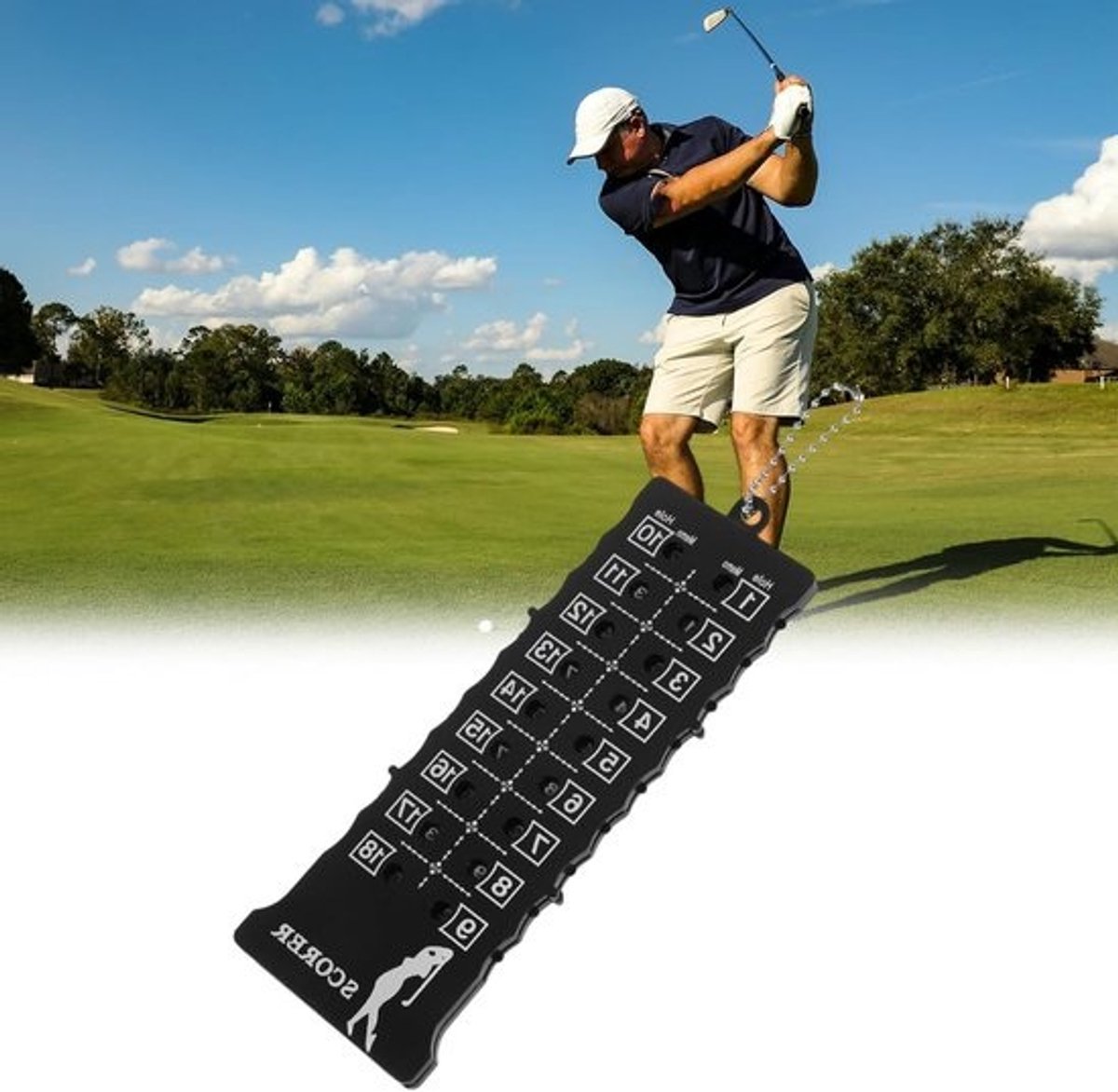 Golf Score Teller voor 18 Holes, Resultaat Indicator en Stroke Monitor voor Training en Competitie