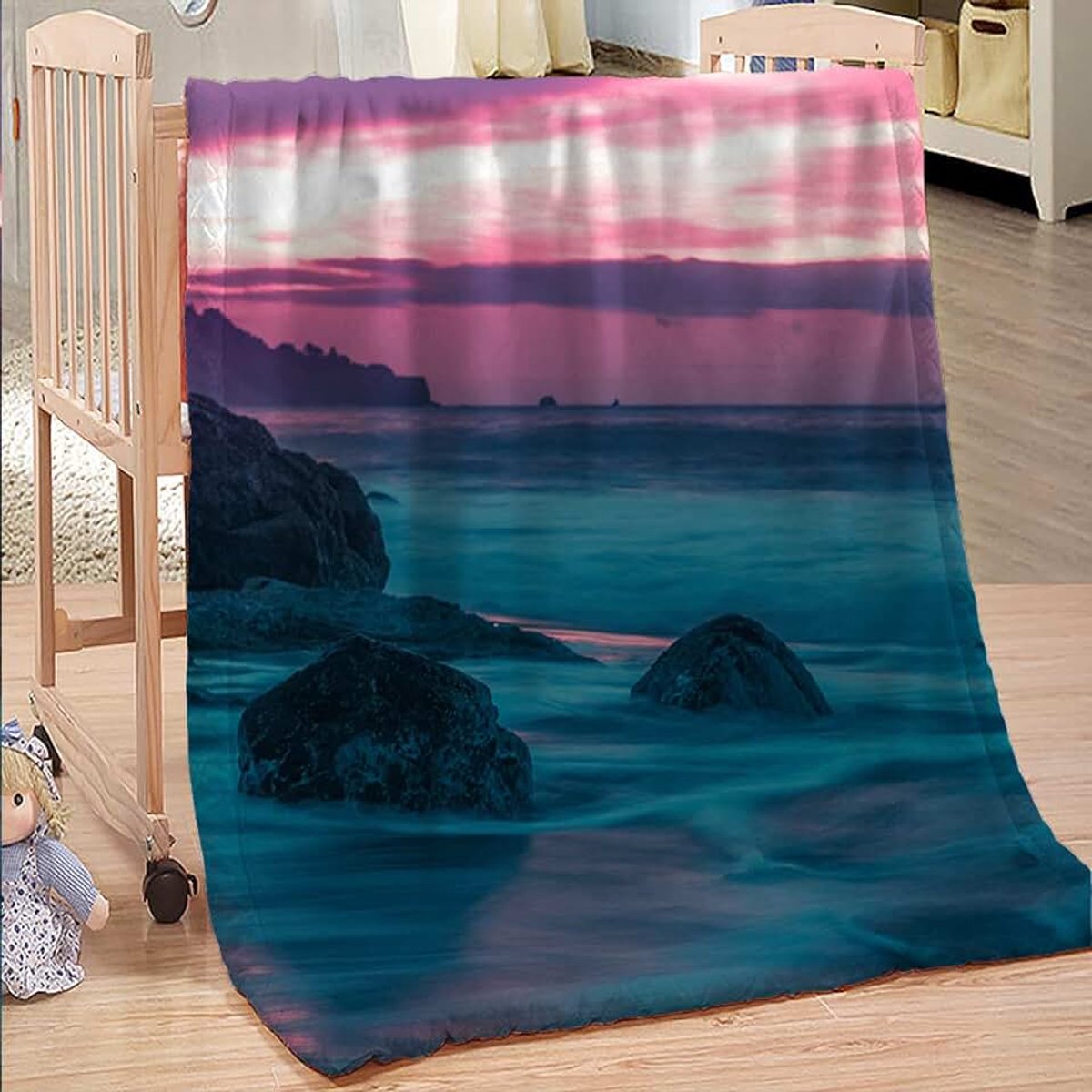 Deken Queen Size - veelzijdige deken voor bed pluizige zachte grote plaid picknick deken gele hond 100% microfiber 220x240cm