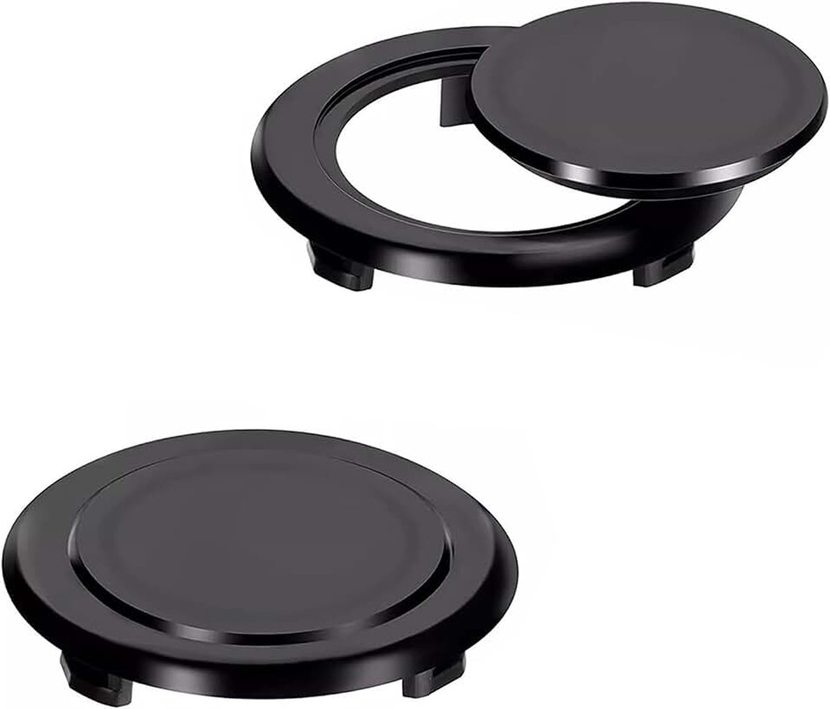 2 stuks parasolgatringafdekkingen, tuintafel parasolinvoer plug, standaard plastic tuinmeubel onderdelen, voor glazen buitenterrassen (zwart)