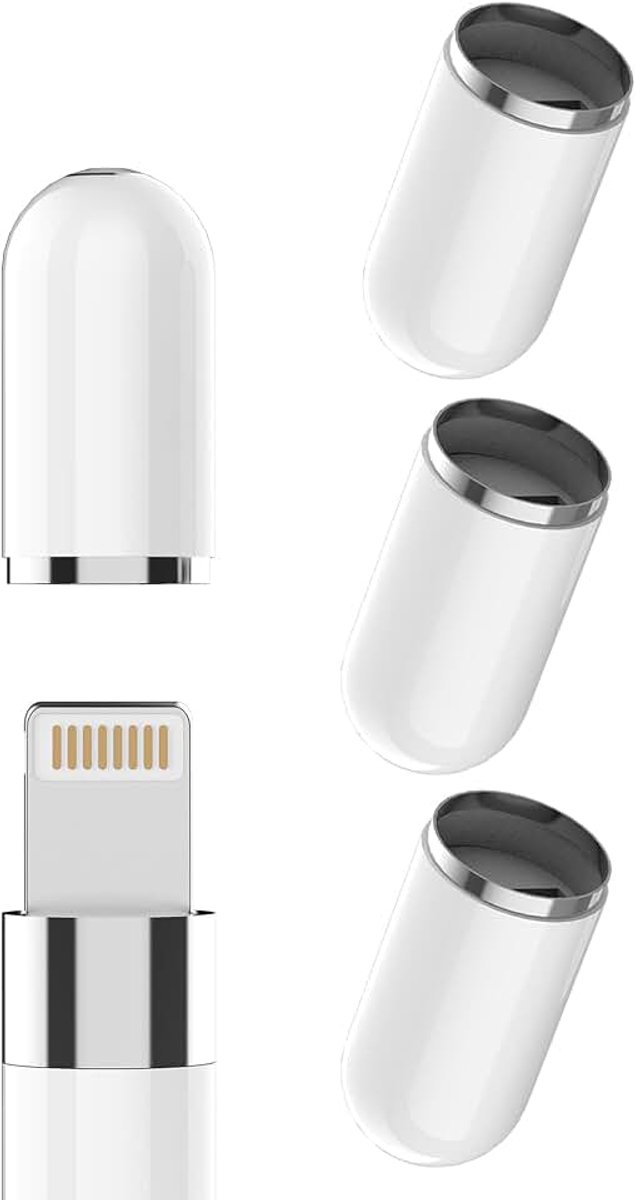 Pencil Cap voor Apple (4 stuks) voor iPad adapter pen tip reservekop 2nd Generación Ipencil penkap accessoires voor Apple MFI gecertificeerd reserveaccessoires 1e generatie pen cap