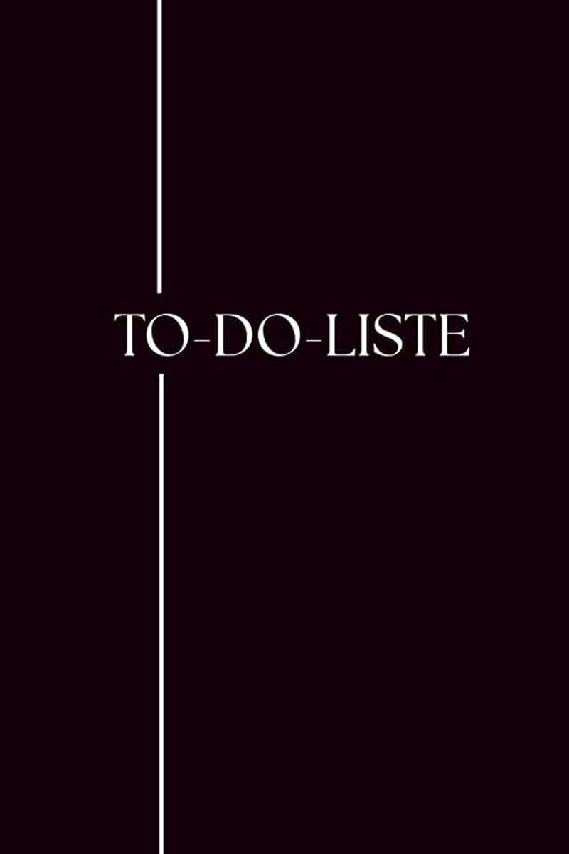 – Simple Design: Wöchentliche To-Do Listen auf 99 Seiten | minimalistisch & schwarz