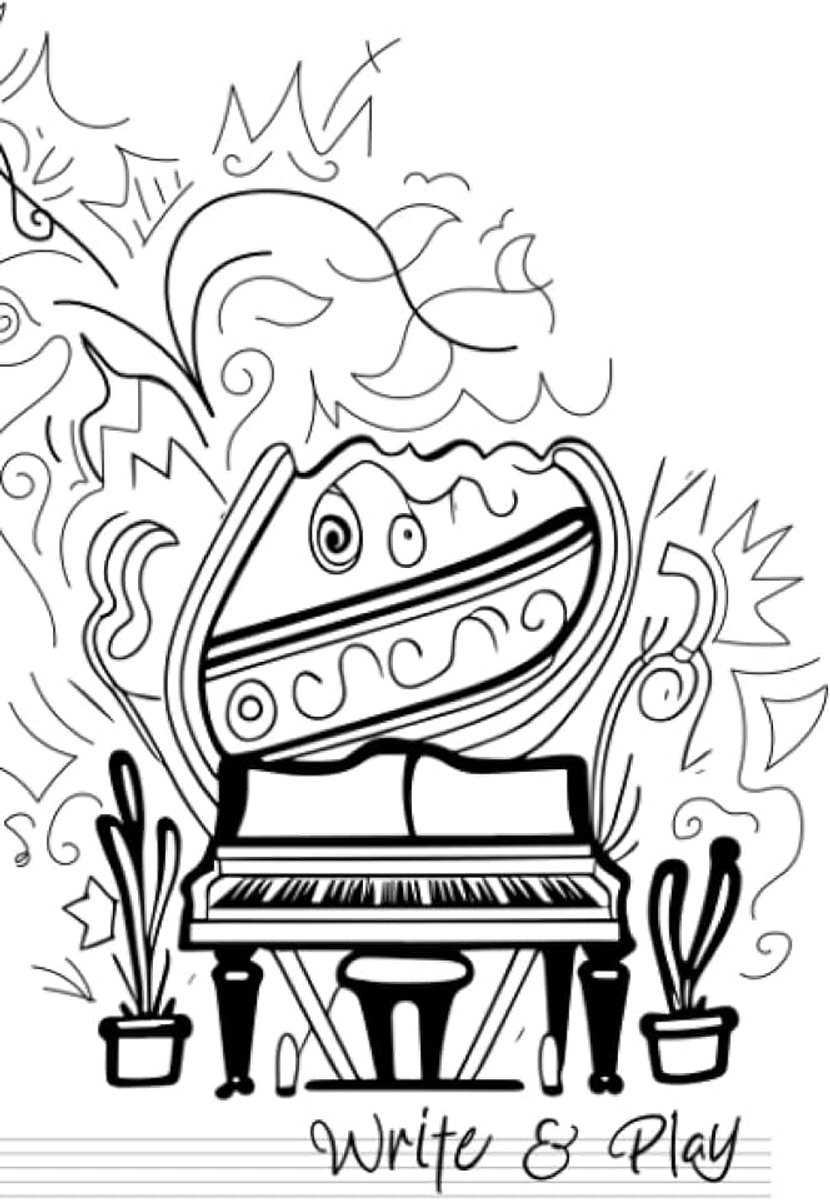 & Play: 150 pages of blank staves for writing music.