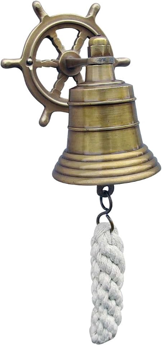 Muurbeugel muurbel messing antiek Ø=6cm