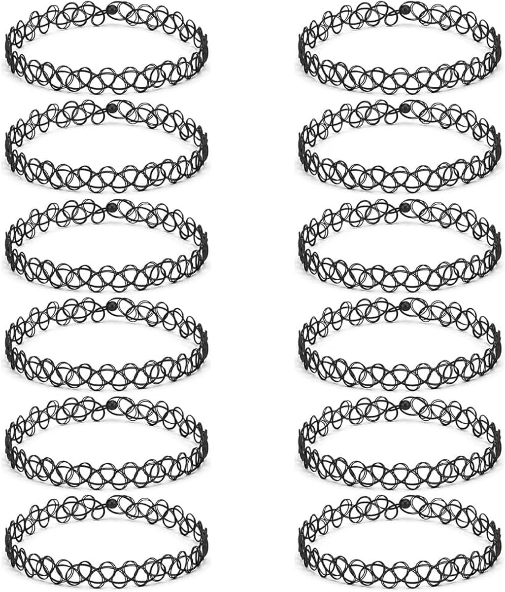Tattoo choker halskettingen set elastische choker ketting