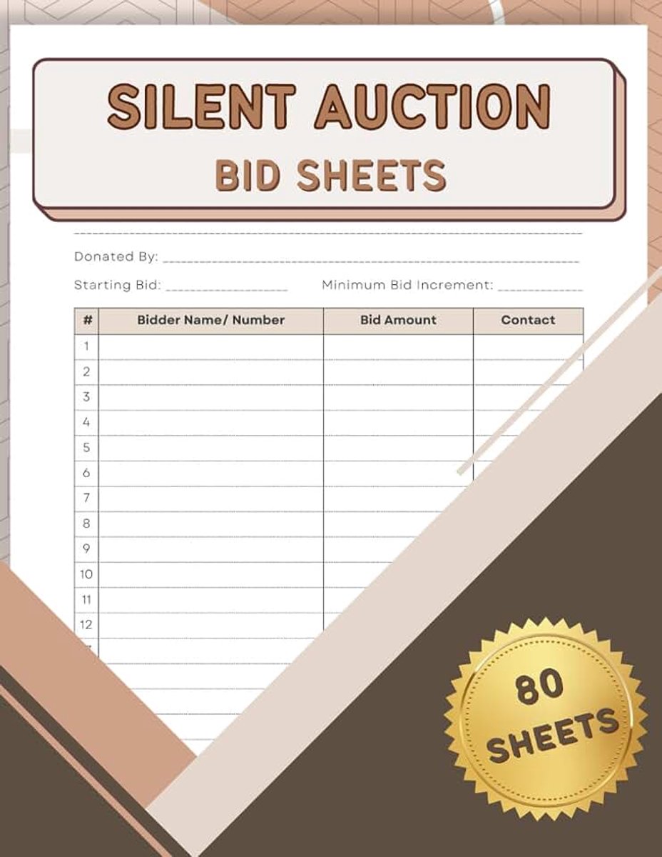Sided Sheets for Auction Tracking