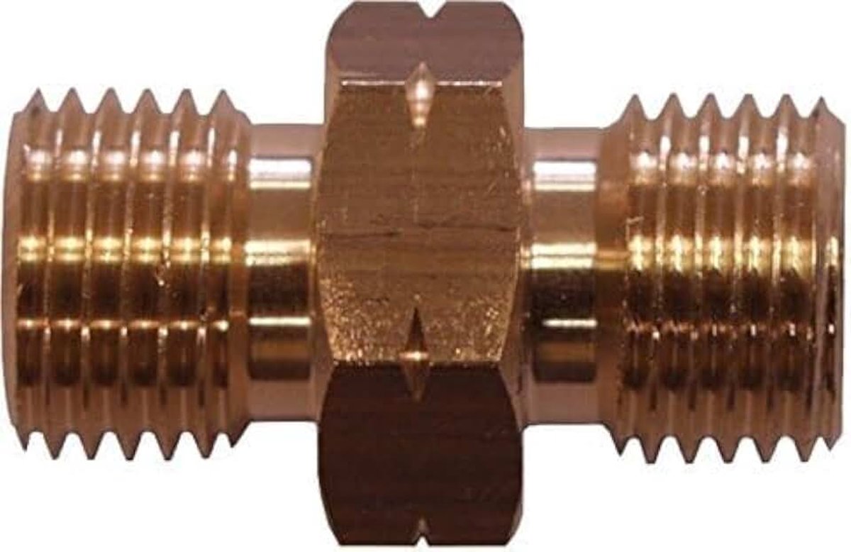 Gasslang 1/4" of 3/8" links en rechts - Slangkoppeling overgangsstuk (2 X 1/4" links)