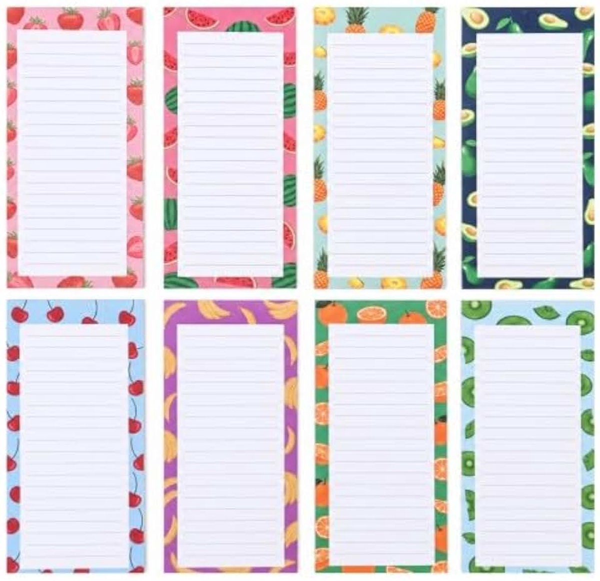 Notitieblokken, boodschappenlijstje, magnetische koelkast, magnetisch boodschappenlijstblok, voor boodschappen in de koelkast, opslag, kookboeken, to-do-lijsten, blok