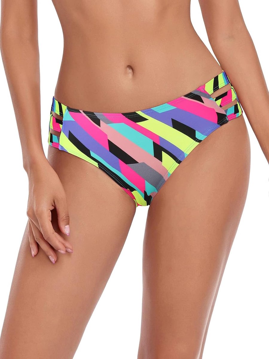 Blues Bikinibroekje met bandjes voor dames, medium dekking