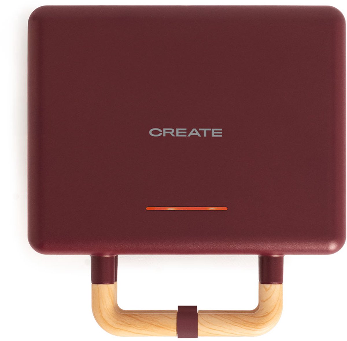 CREATE - Tosti-ijzer, grill en wafelijzer met verwisselbare platen - Bordeauxrood - Dubbel - STONE STUDIO