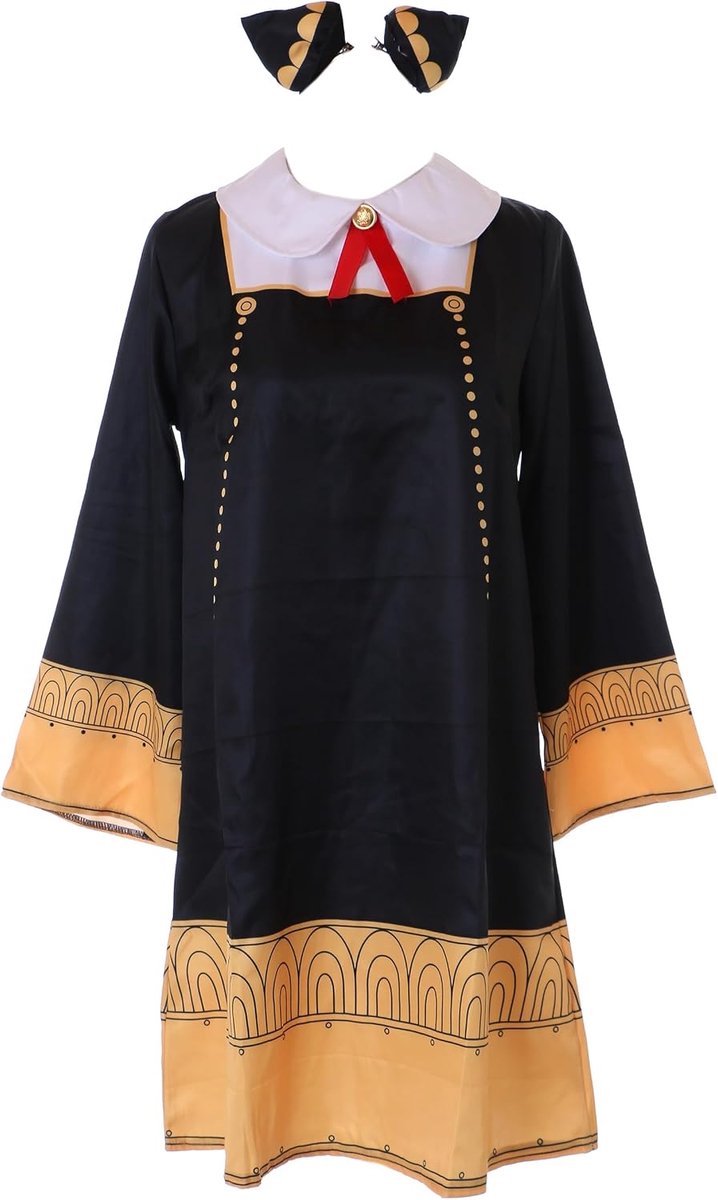 MN-229 Jurk zwart 4-delig cosplay dameskostuum voor Anya Forger Spy Family