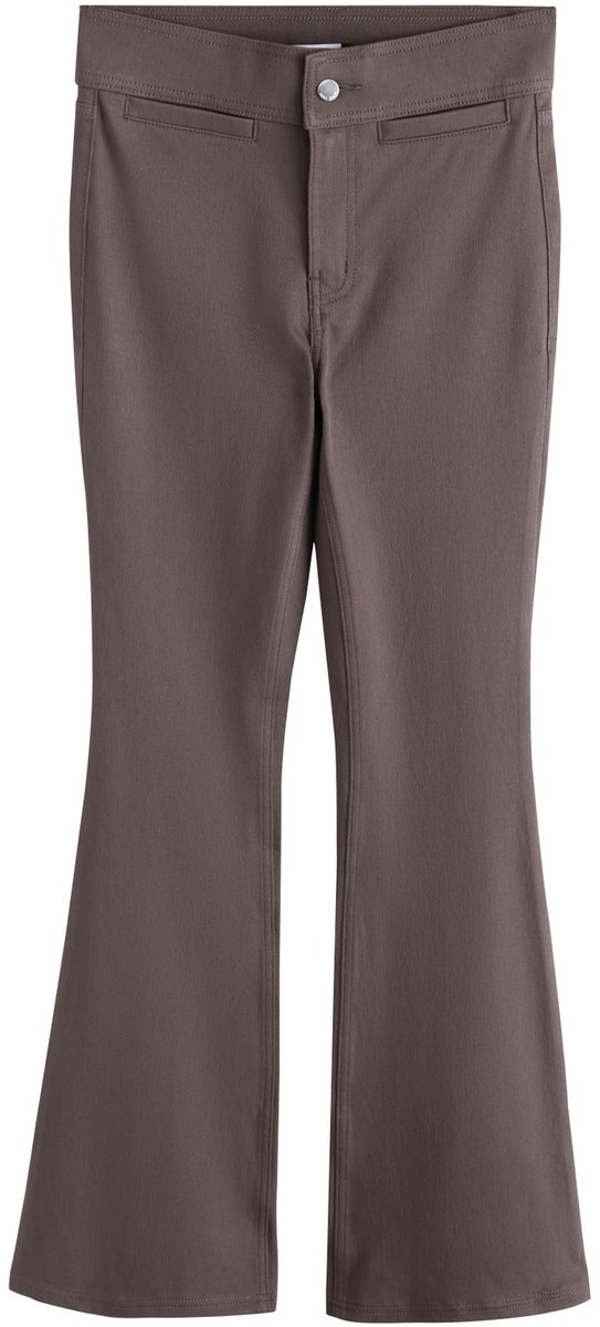 Next - Dames - Denim legging van jersey met flared pijpen - Bruin