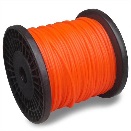 Grasstrimmer Lijn 328ft .095" Ronde String Trimmer Lijn 2.4mm Vervanging Spoel Nylon Materiaal voor Trimmen Gazon Onkruid Gras, Oranje Kleur — afbeelding 3