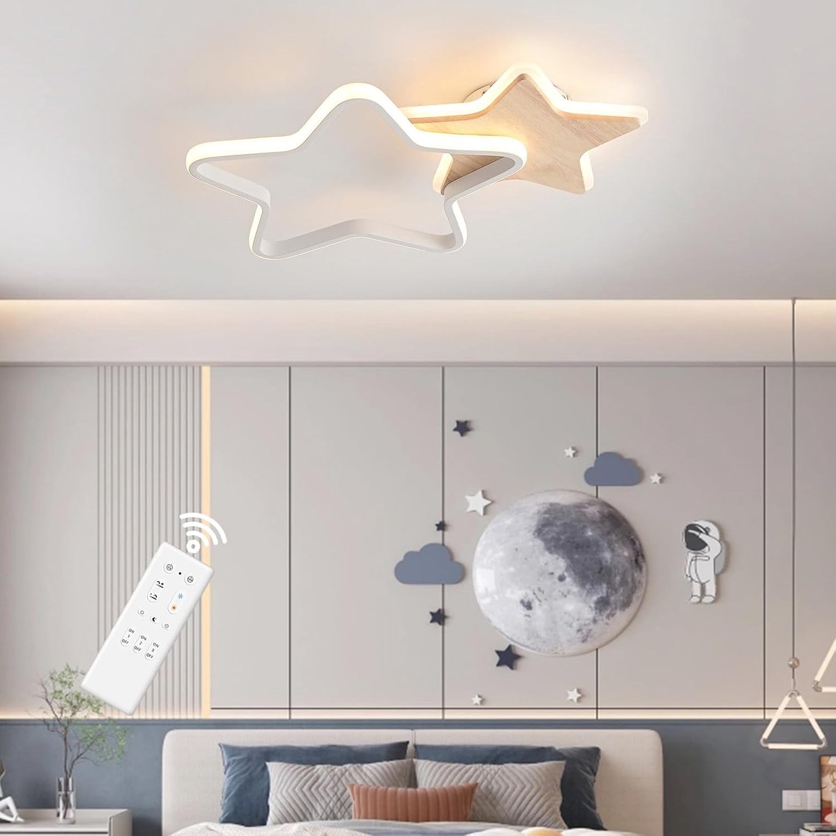 35 W, voor kinderkamer, slaapkamer, 50 cm, met dimmer en afstandsbediening