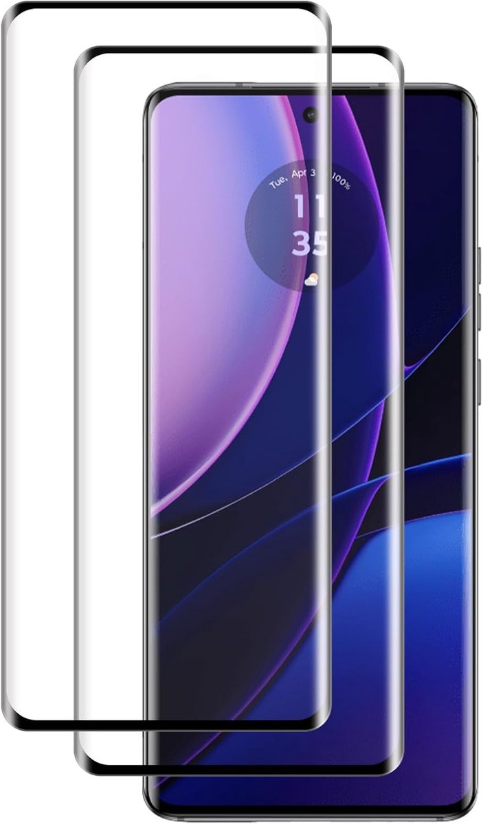 Beschermfolie voor Motorola Moto Edge 40, beschermfolie van gehard glas, displaybeschermfolie met 9H-hardheid, ultra-helder, krasbestendig, 2 stuks