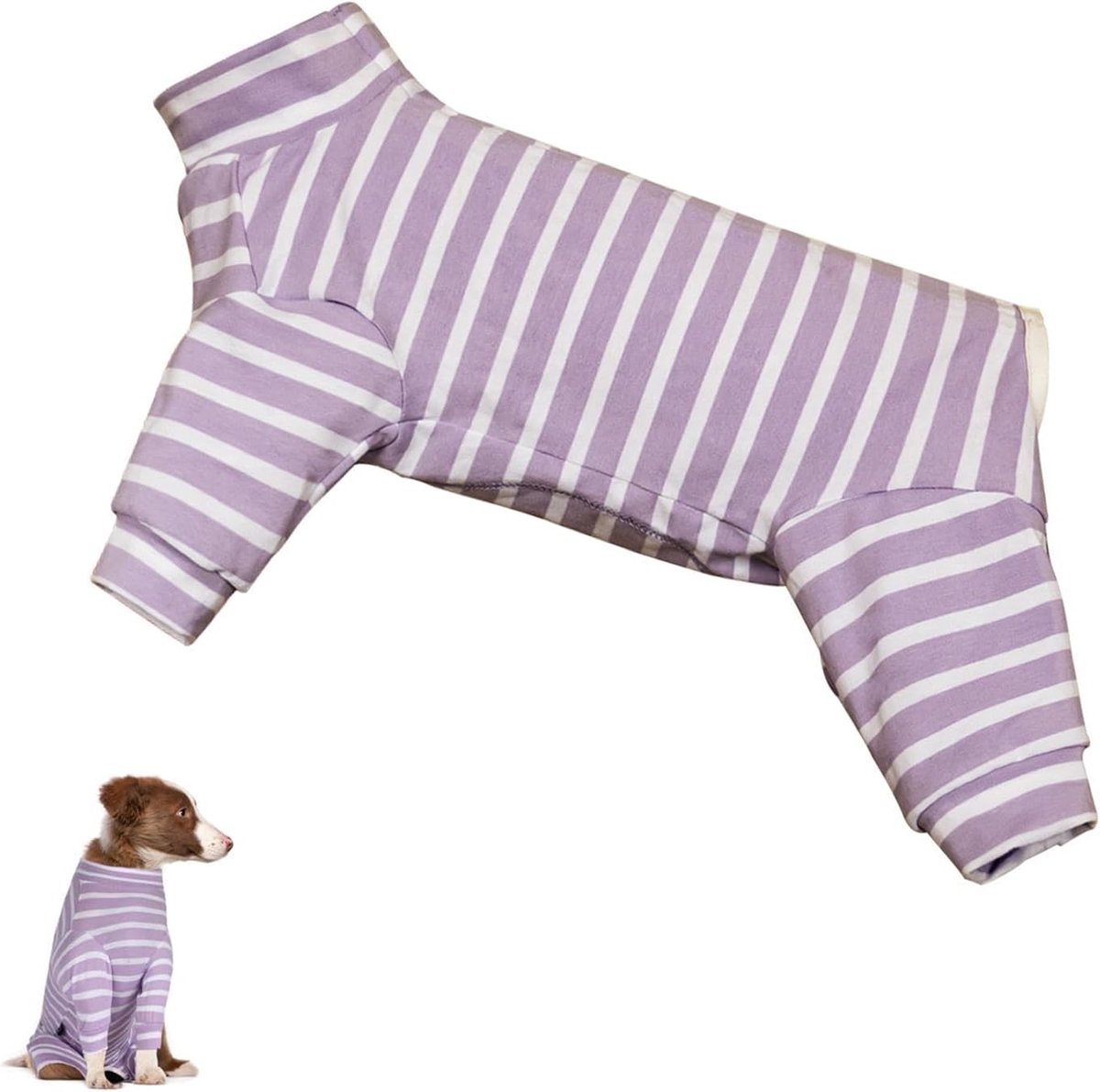 Chirurgisch pak voor honden na operaties beschermende kleding voor buikwonden herstelpak voor honden na operaties, ademend pak voor honden en katten (paars, L)
