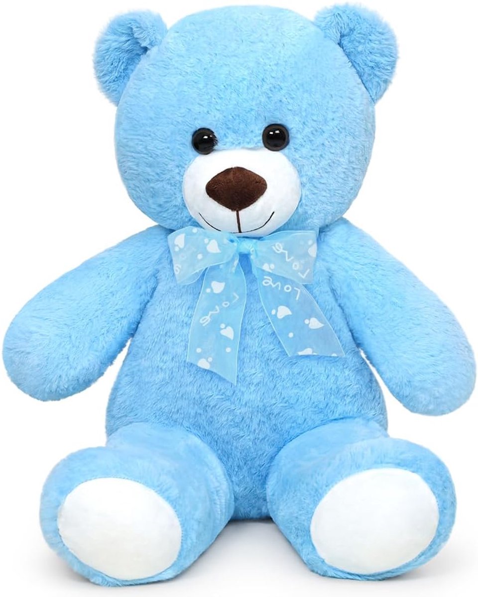 beer, teddybeer, groot, 60 cm, pluche speelgoed, cadeau voor verjaardag, Kerstmis, Valentijnsdag, blauw