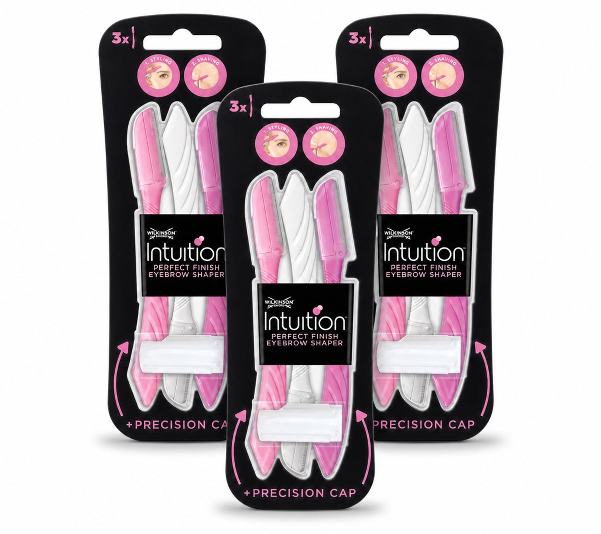 3 x Wilkinson Intuition - Navulmesjes - Wenkbrauw Shaper - Precisie - 3 mesjes - Bulkverpakking - 3 stuks
