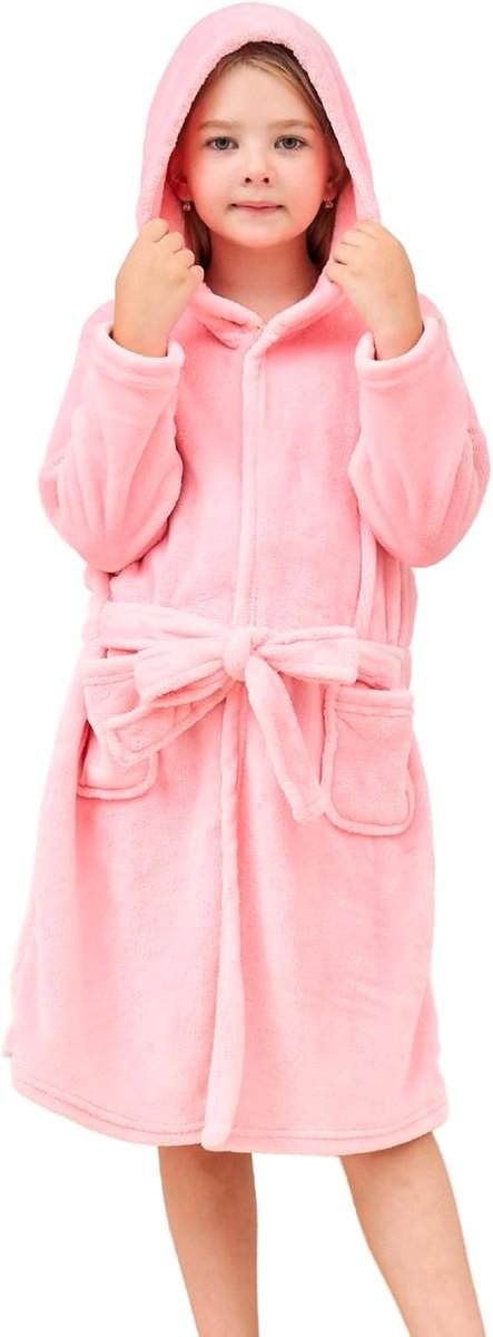 Zachte Badjas met Capuchon Fleece Badjas Nachtkleding Kinderen