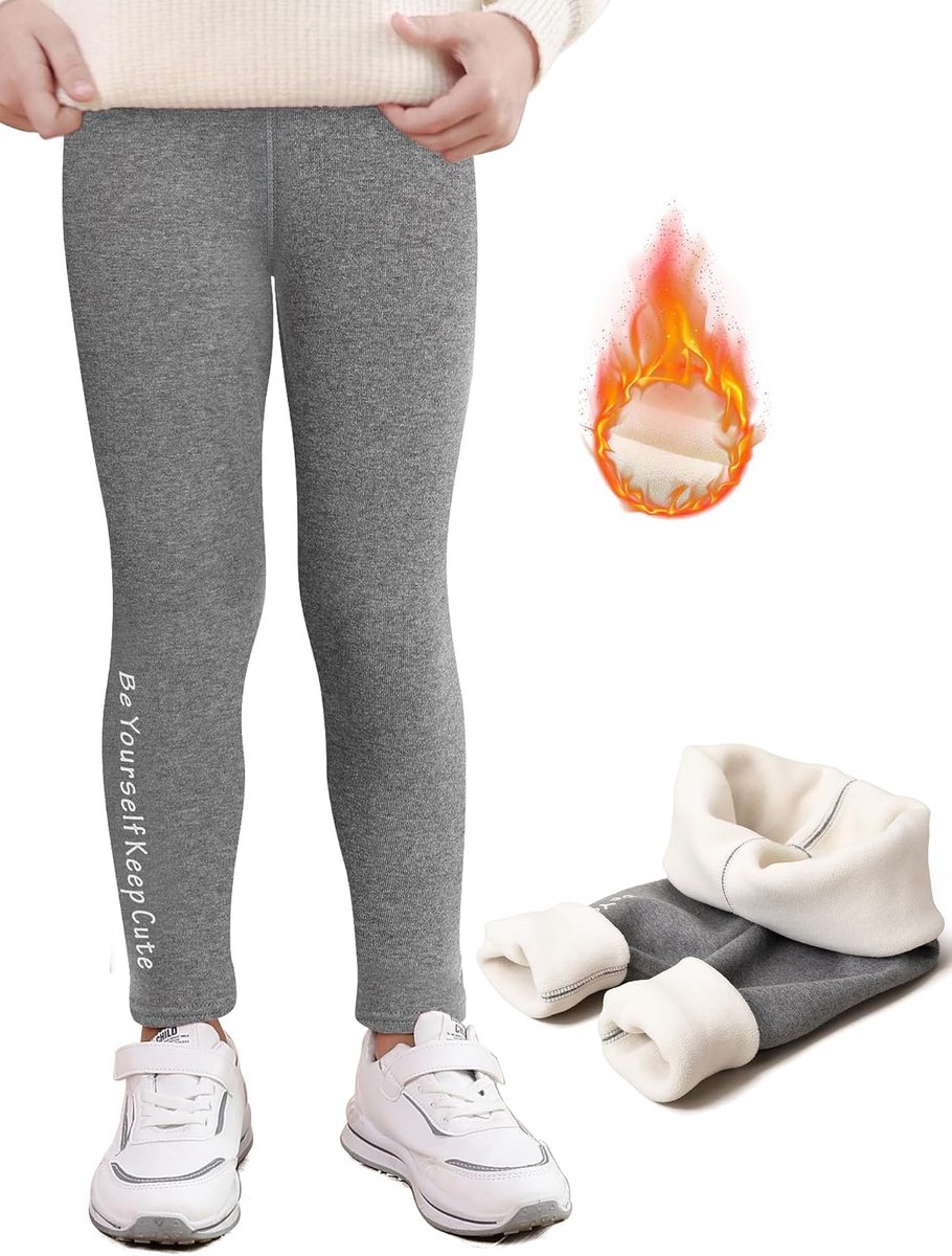 Winterlegging voor meisjes, gevoerde thermische leggings voor kinderen, dikke leggings voor kinderen, warme broek