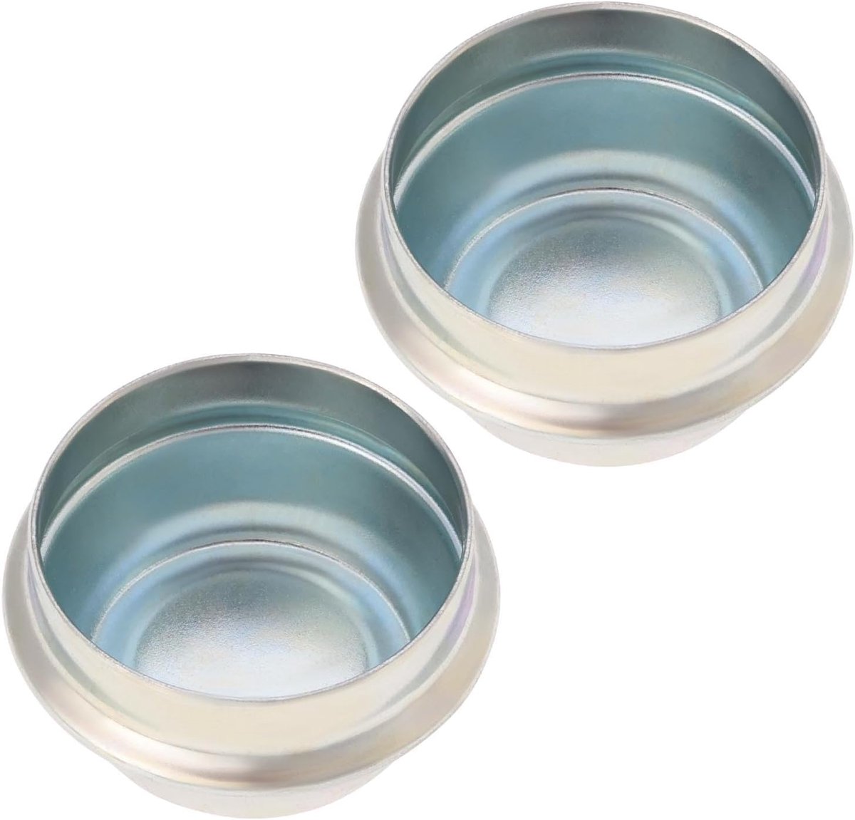 Store 2 x 40 mm stofnaafdoppen voor aanhangerwiel, gelamineerde plaat, verzinkt, geschikt voor 40 mm aanhangernaven