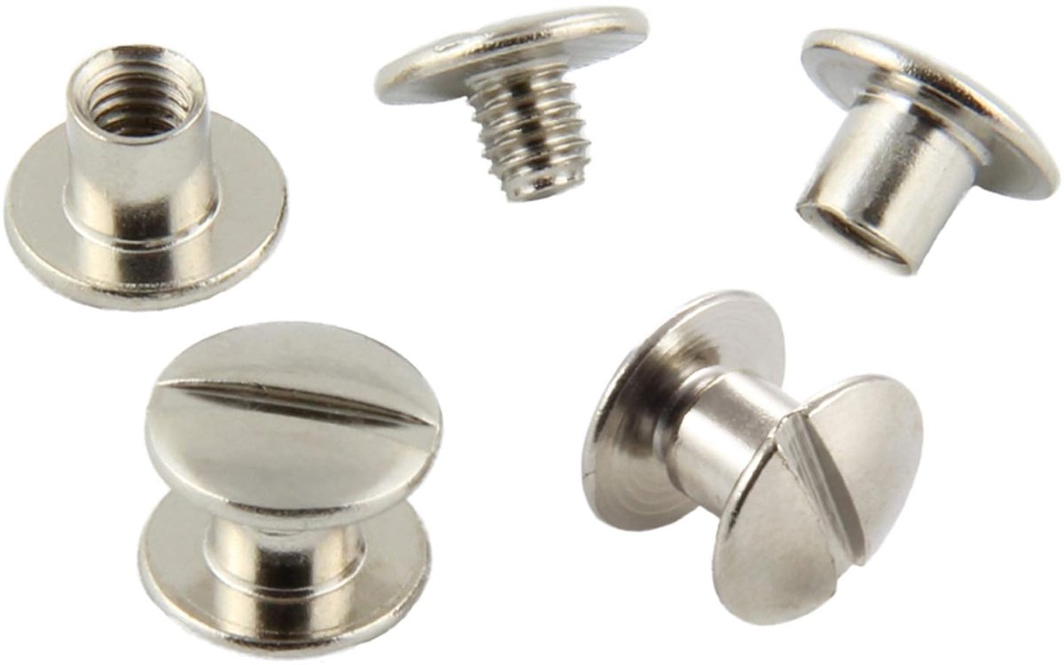 Boekschroeven vernikkeld 5 mm, 50 stuks